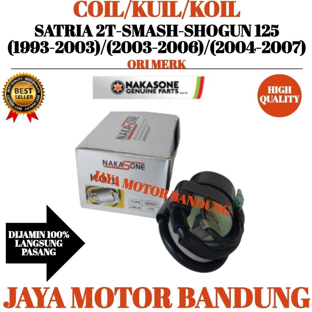 KOIL SMASH 110 -SMASH LAMA 110 -KUIL SMASH -CDI COIL BUSI PENGAPIAN SUZUKI SMASH  110 ORI  NAKASONE