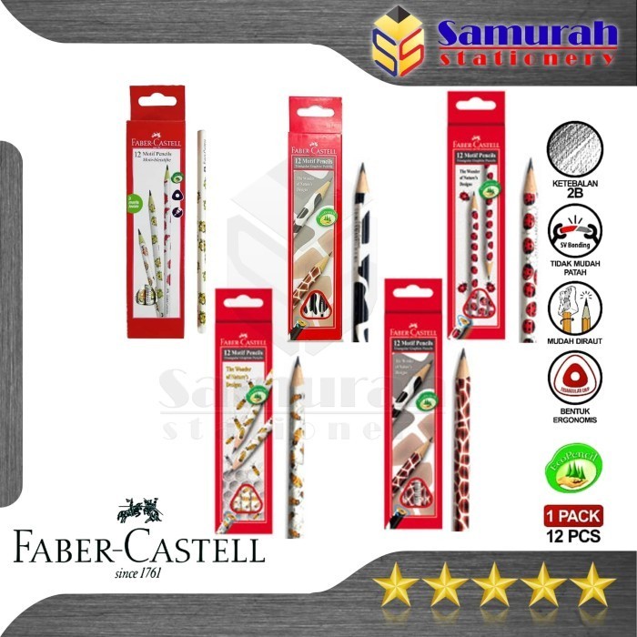

promo ✨ -Pensil Kayu Faber-Castell 2B Motif Triangular / Faber Castell Segita - Girafe