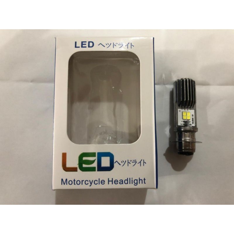 [ DELSER MOTOR ] TERLARIS BOLA LAMPU LED H6 12V DC DEPAN UTAMA MOTOR GRAND 2 SISI 8 MATA PUTIH BEAT 