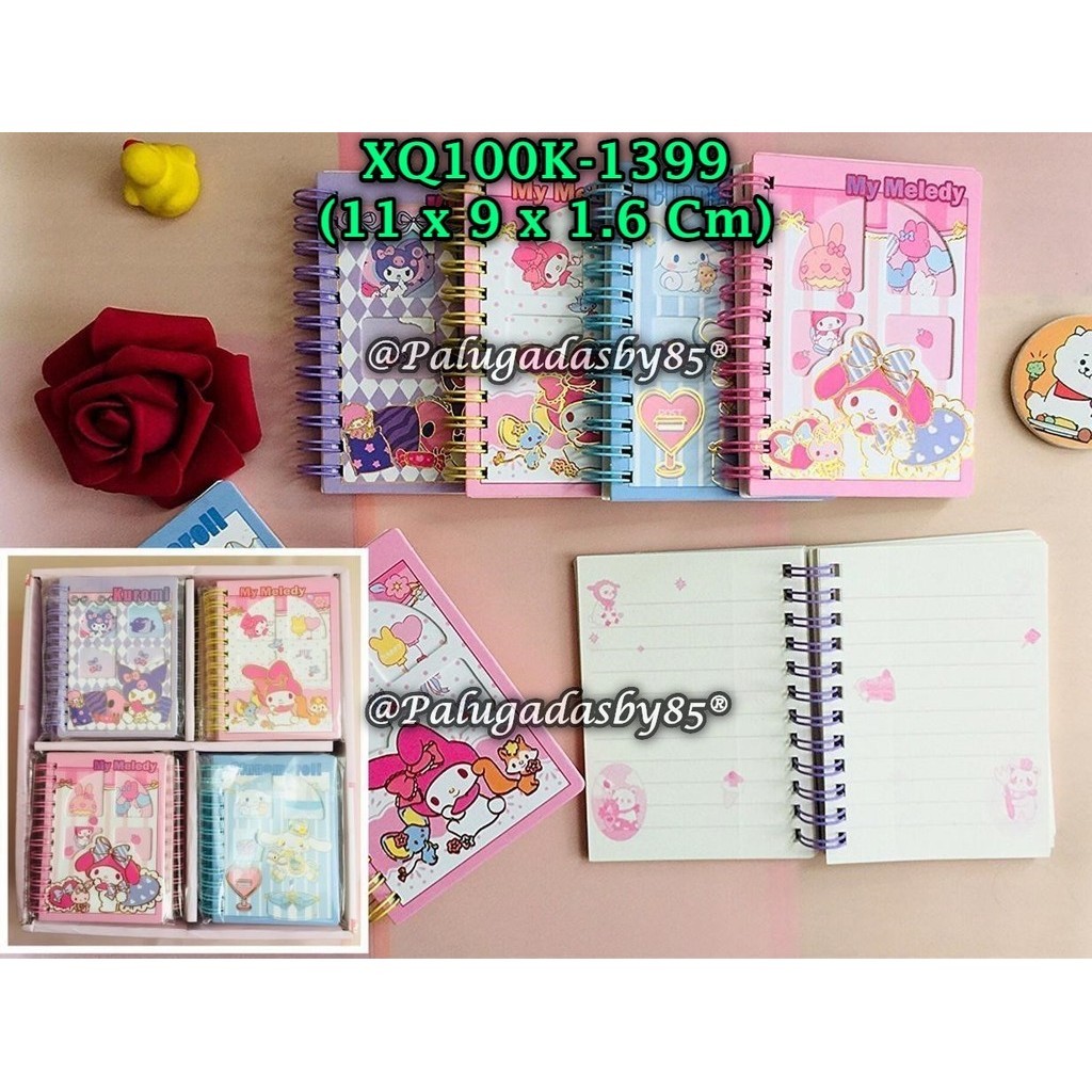 

(1 Biji) Spiral Note Book Sanrio XQ100K-1399 A7-73 11 x 9 x 1.6 Cm / Notebook GXIMP XQ100K-1399
