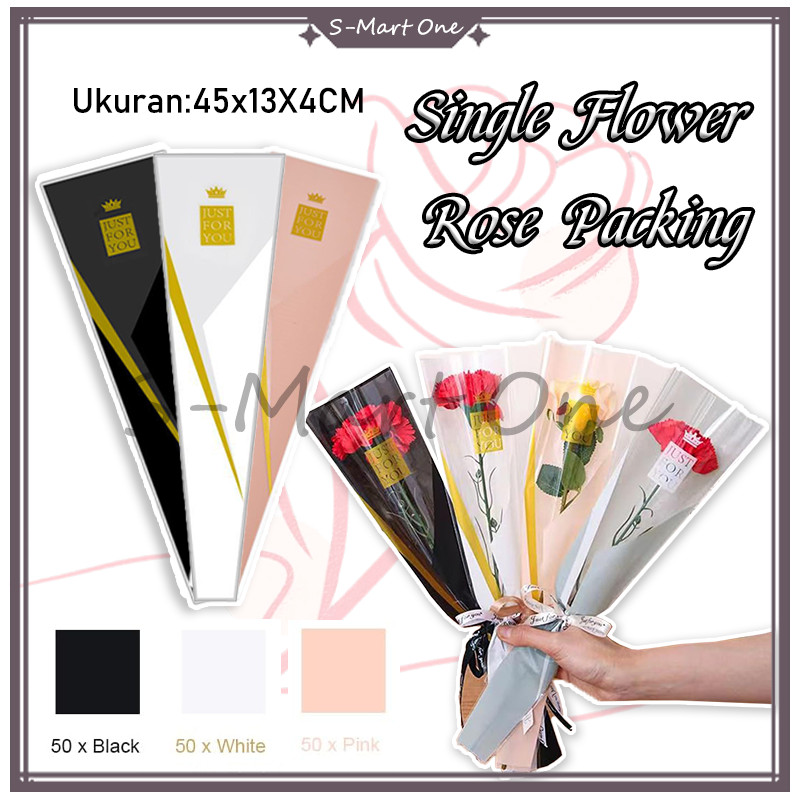 

Kertas Pembungkus Buket Satu Bunga Mawar /Single rose box /plastik bungkus bunga/plastik bunga mawar tangkai per satuan/Plastik bunga buket