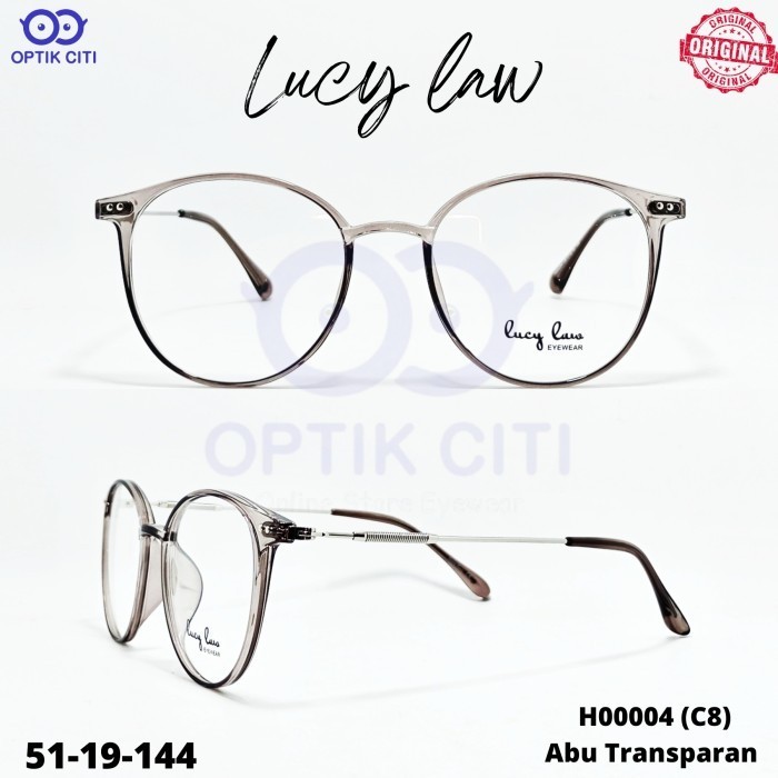 Frame Kacamata Wanita Bulat Lucy Law H00004 Ringan Original