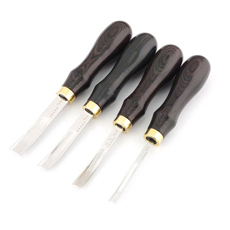 

French Leather Craft Skiver Edger Skiving Machine CuttingTool Sharp Beveling 4/6/8/10mm Width Trimmer with Polished Wood Handle