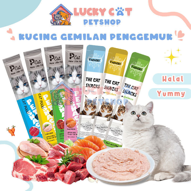 Snack Kucing Cemilan Kucing Penggemuk Kucing Creamy Treats Makanan Hewan