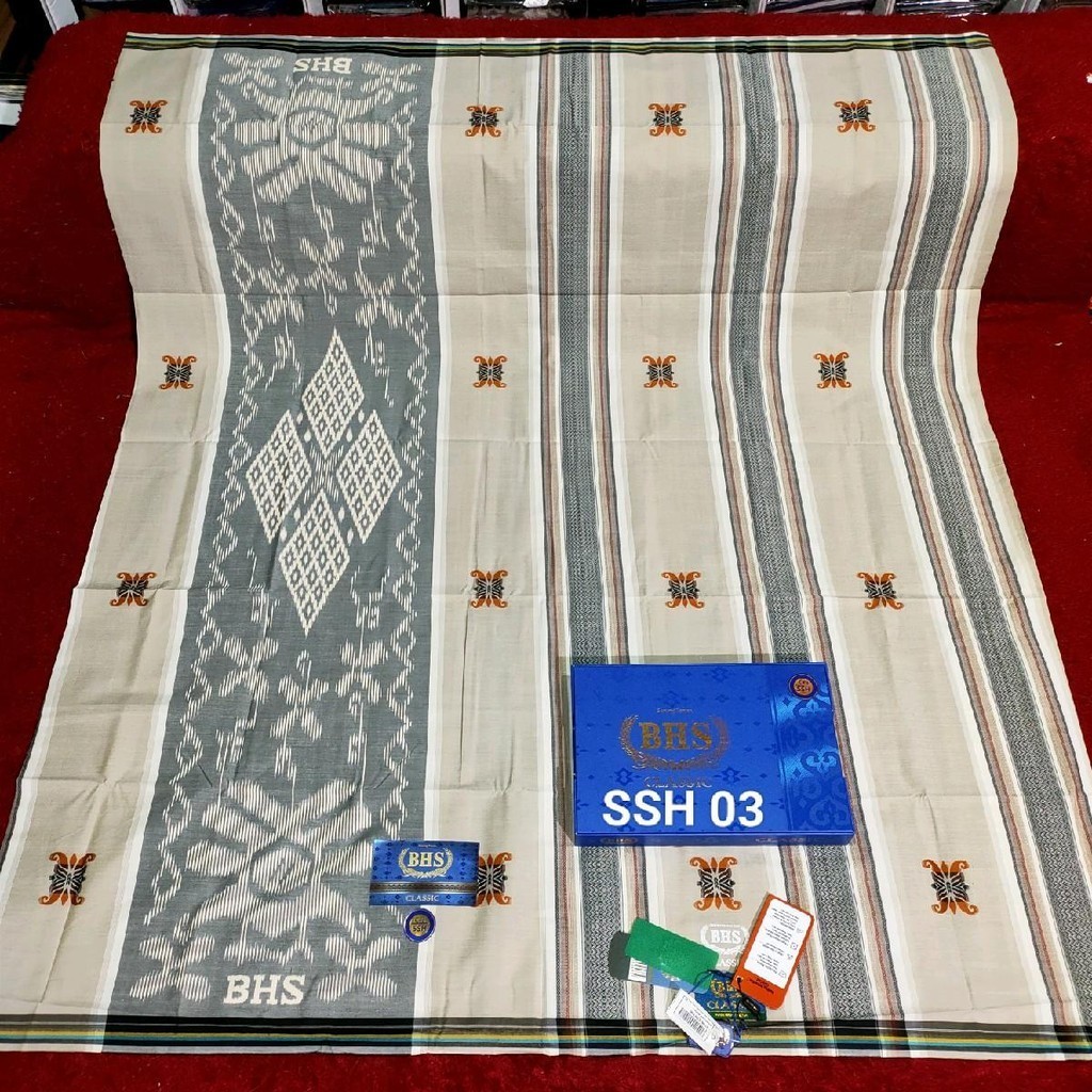 BHS Classic Gold C45 SSH Sarung Pria Full Songket Bahan Berkualitas Ukuran 125x105 cm