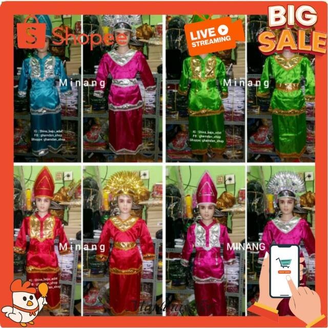 Baju adat minang TK /baju tari minang padang MRL