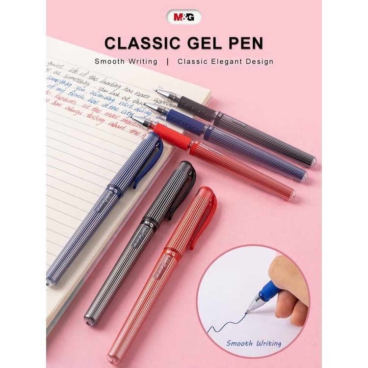 

M&G Stick Expert Gel Pen | Pen Gel 0,7mm Pena Gel/ Pulpen Gel/Hitam, Biru, Merah/ International standard pena gel/ alat tulis