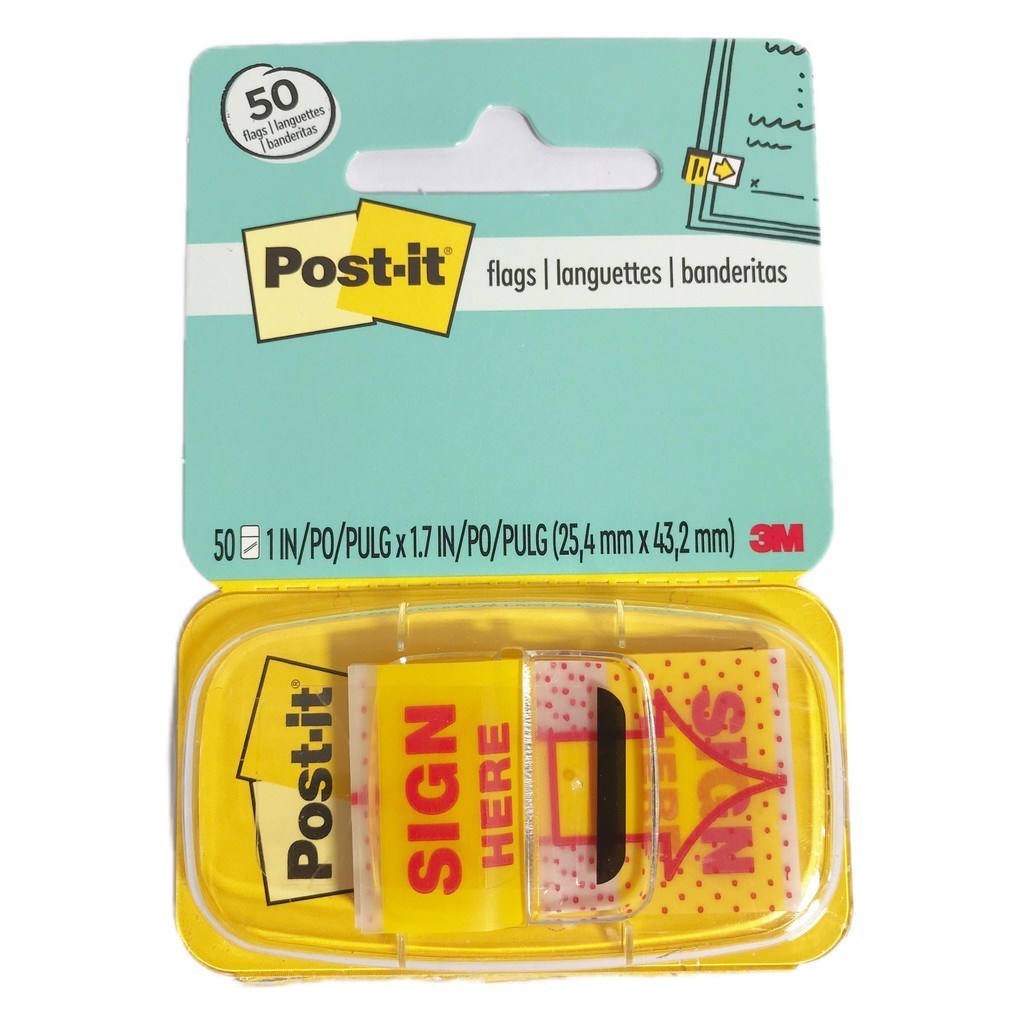 

3M - Post It Sign Here 680-9 25,4mm x 43,2mm - Pad