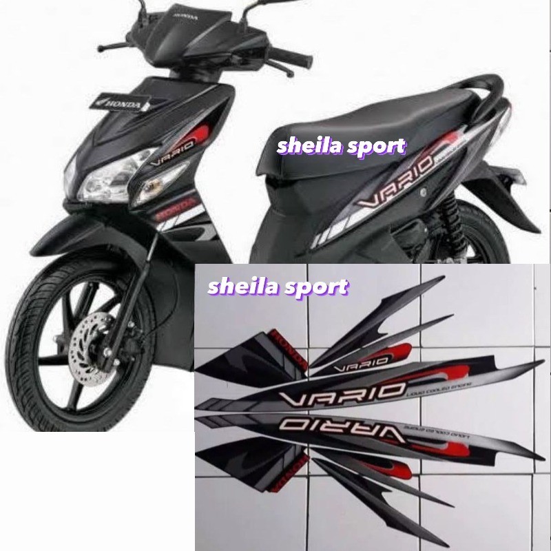 Stiker vario Striping honda vario karbu cw 110 2009 hitam lis vario kualitas bagus