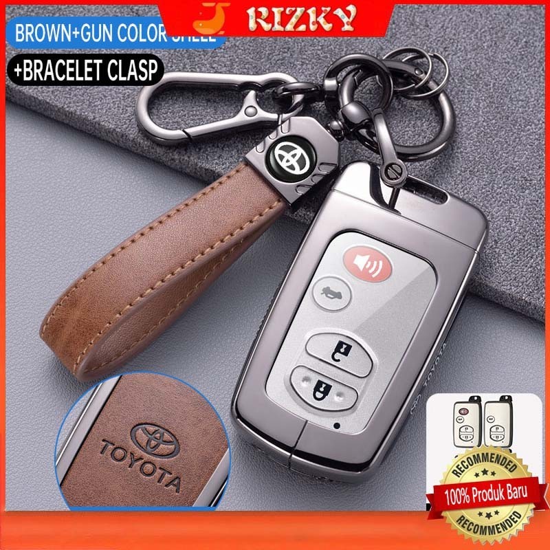For Toyota Altis Camry Crown 2008-2012 Land Cruiser Casing Sarung Cover Kunci Remote Metal Alloy kul