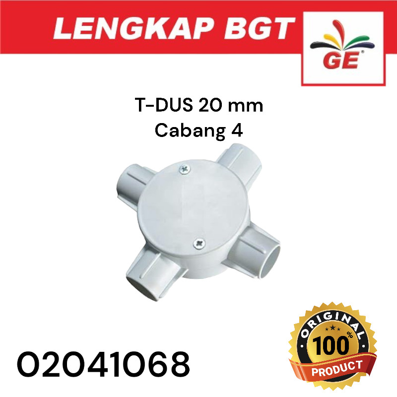 Tdus T dus Putih 20 MM Cabang 4 untuk pipa legrand - 02041068