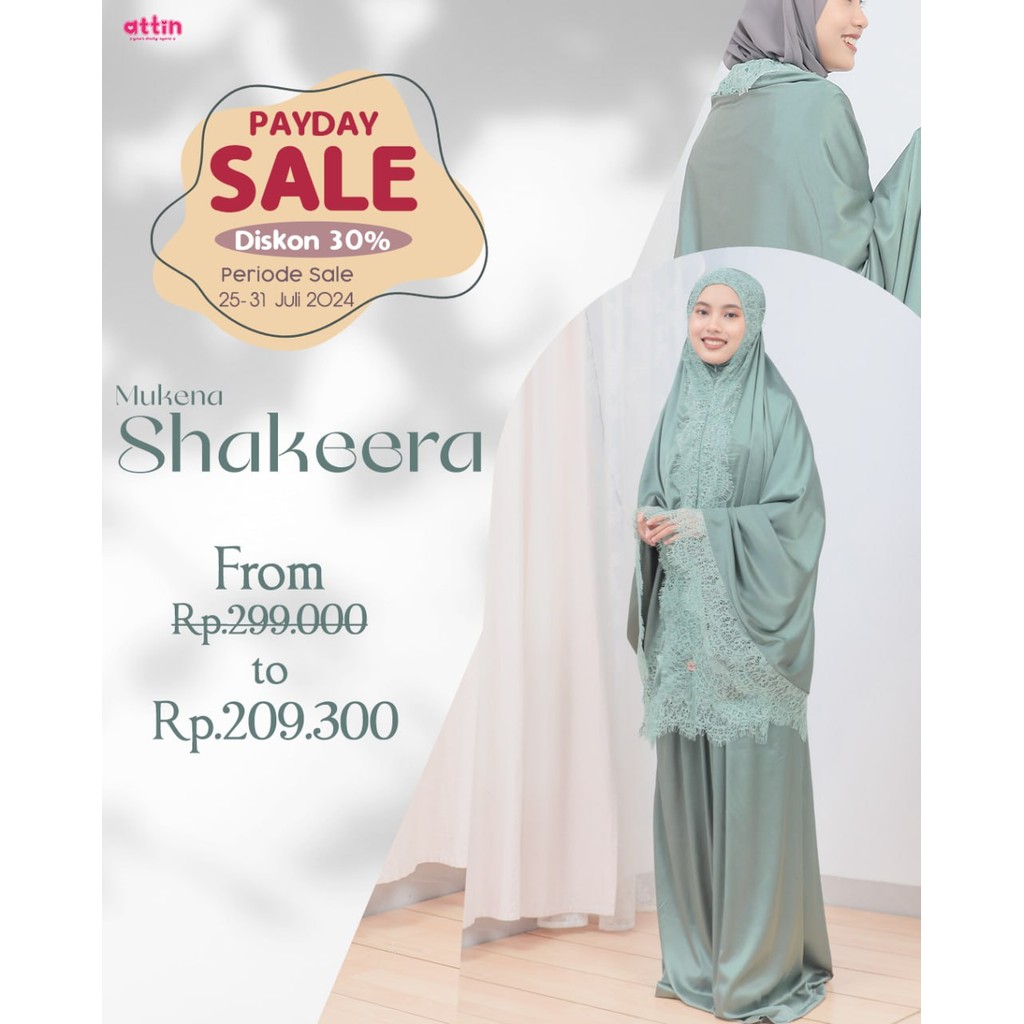 Nibras_Bandung - Mukena Premium Bahan Silk Shakeera Mukena Adem Dewasa By Attin