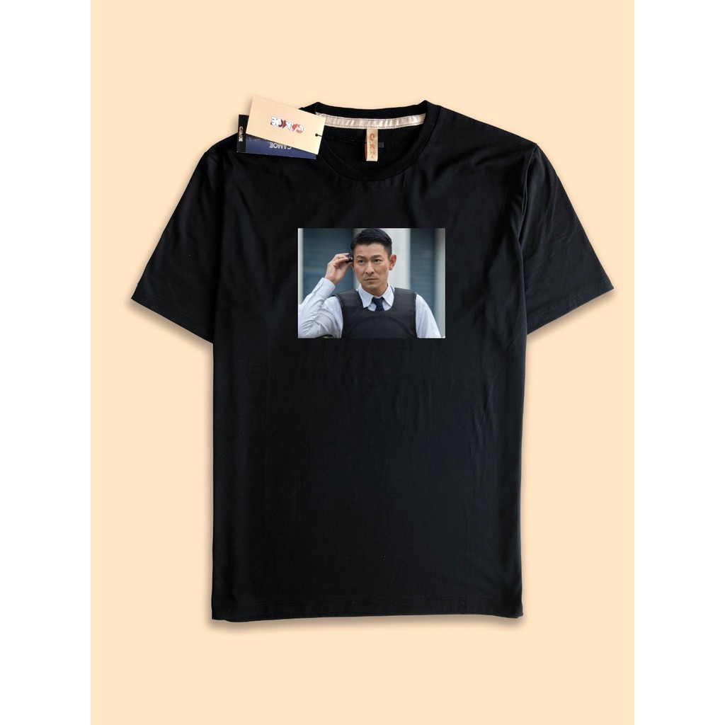 [trendy] kaos Baju Tshirt desain Andy Lau Liu Tek Hua police filmpopuler unisex cotton kaos pria T-s