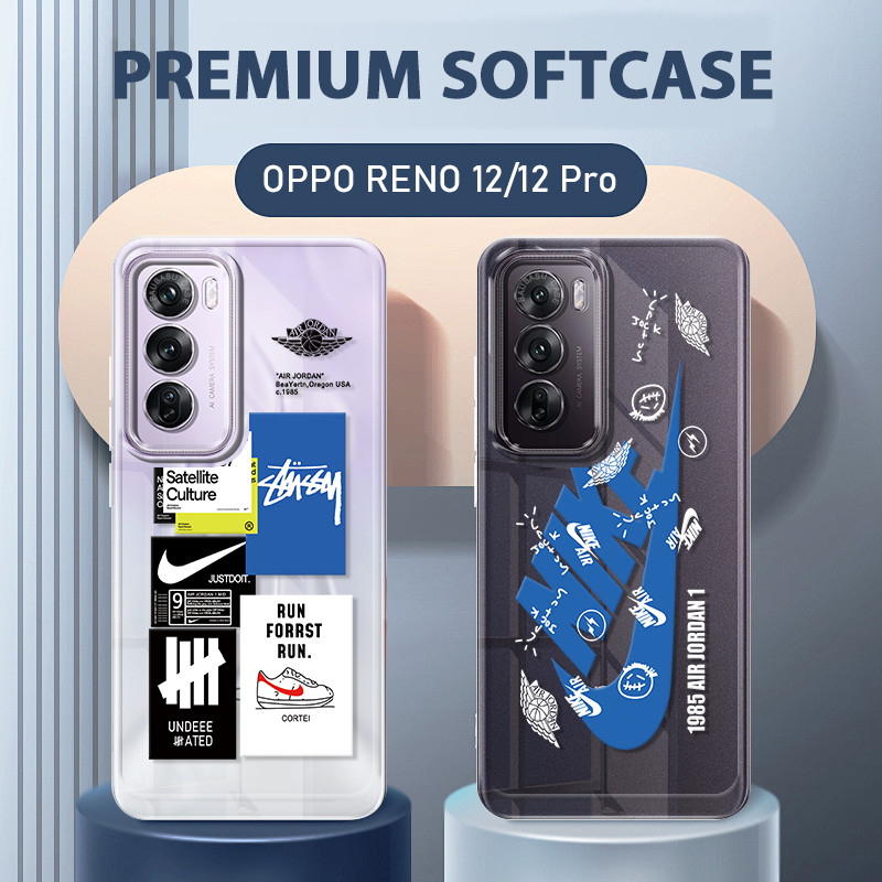 Nike Soft Case Oppo Reno 12 5g Lucu Terbaru Casing Opo Reno 12 Pro Case Hp Clear Spiderman Opoo Reno