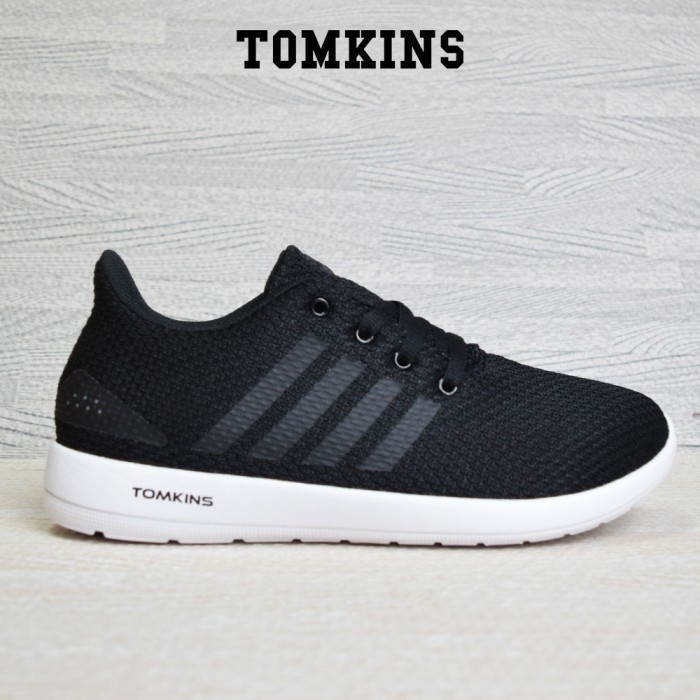 TOMKINS Necropolis One - Hitam Putih Sepatu Sekolah Pria Sneakers - Ukuran 37
