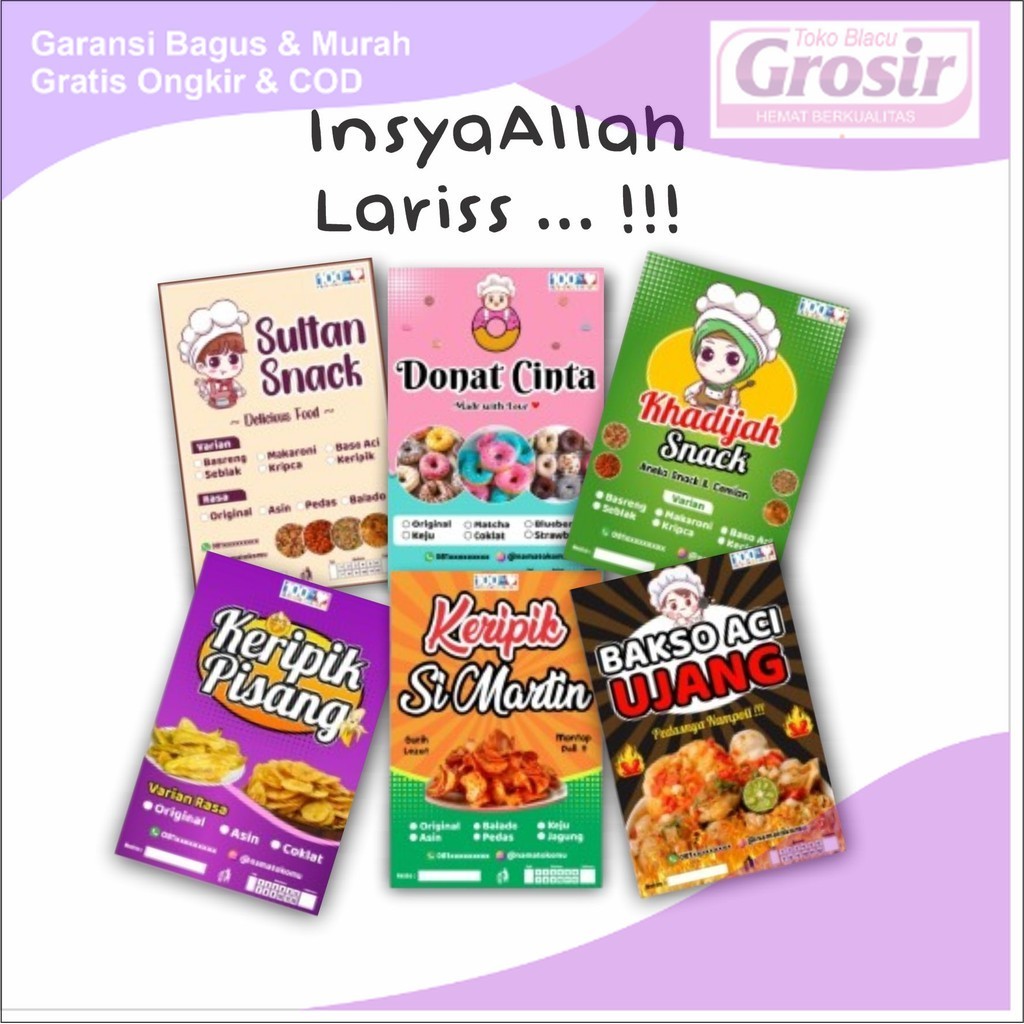 STIKER CEMILAN STICKER CEMILAN STIKER SNACK STICKER SNACK STIKER MAKANAN STICKER MAKANANAN STIKER LA