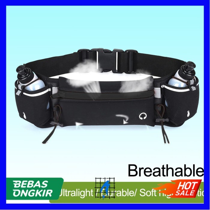 Tas Pinggang Lari Olahraga dengan 2 Botol