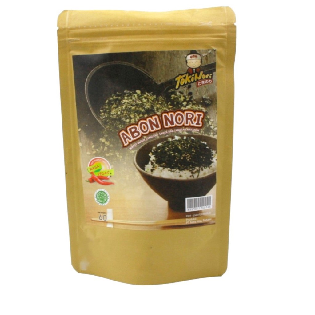 

Abon Rumput Laut Seaweed Nori Tokinori pedas spicy Halal 60 Gram 60gram (Pack)