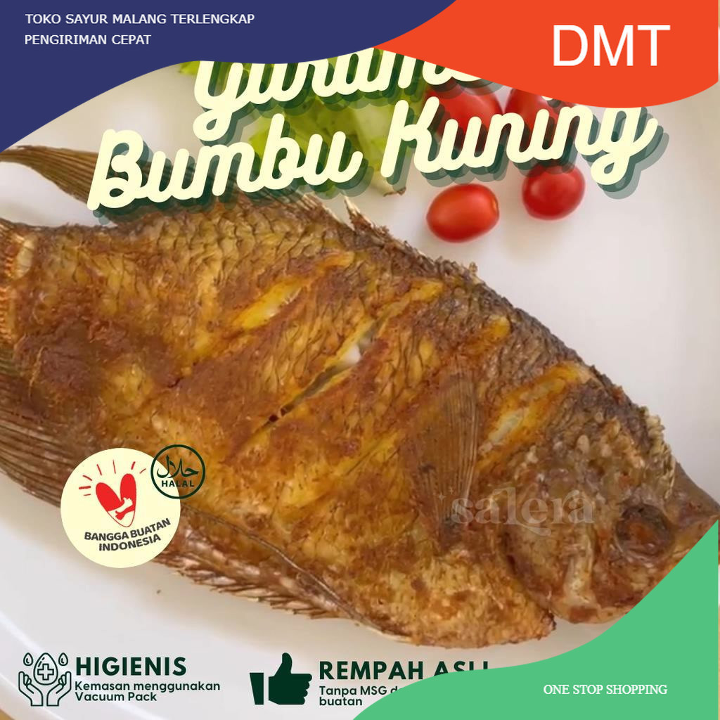 

Lauk Praktis Ikan Gurame Fresh Ungkep Bumbu Kuning Gurih Vakum Higienis Siap Goreng 1 ekor Tanpa Pengawet