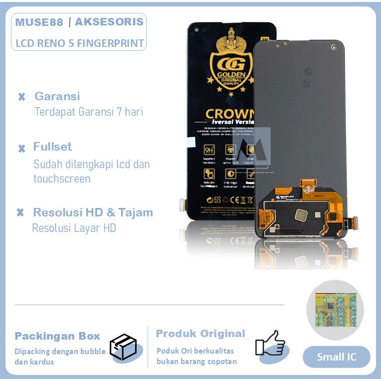 LCD FINGERPRINT OPPO RENO 5 4G / RENO 6 4G ORIGINAL FULLSET COMPLETE