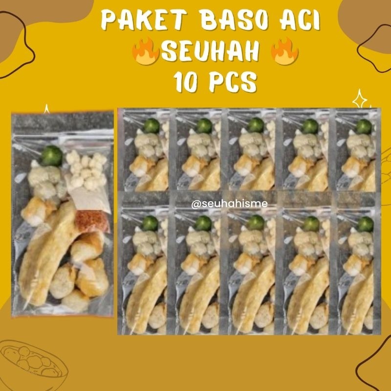 

Baso Aci 10 pcs / Baso Aci 10pcs / Paket Baso Aci Murah Viral / Bakso Aci paket murah 10 pcs / Paket Boci Murah