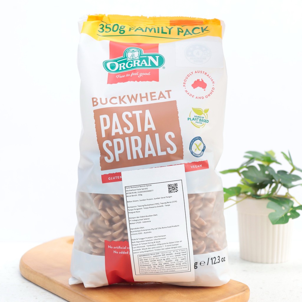 

350g Buckwheat Pasta Spirals Gluten Free - Orgran