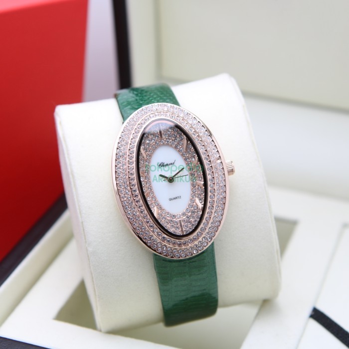 JAM TANGAN WANITA CHOPARD OVAL RING DIAMOND