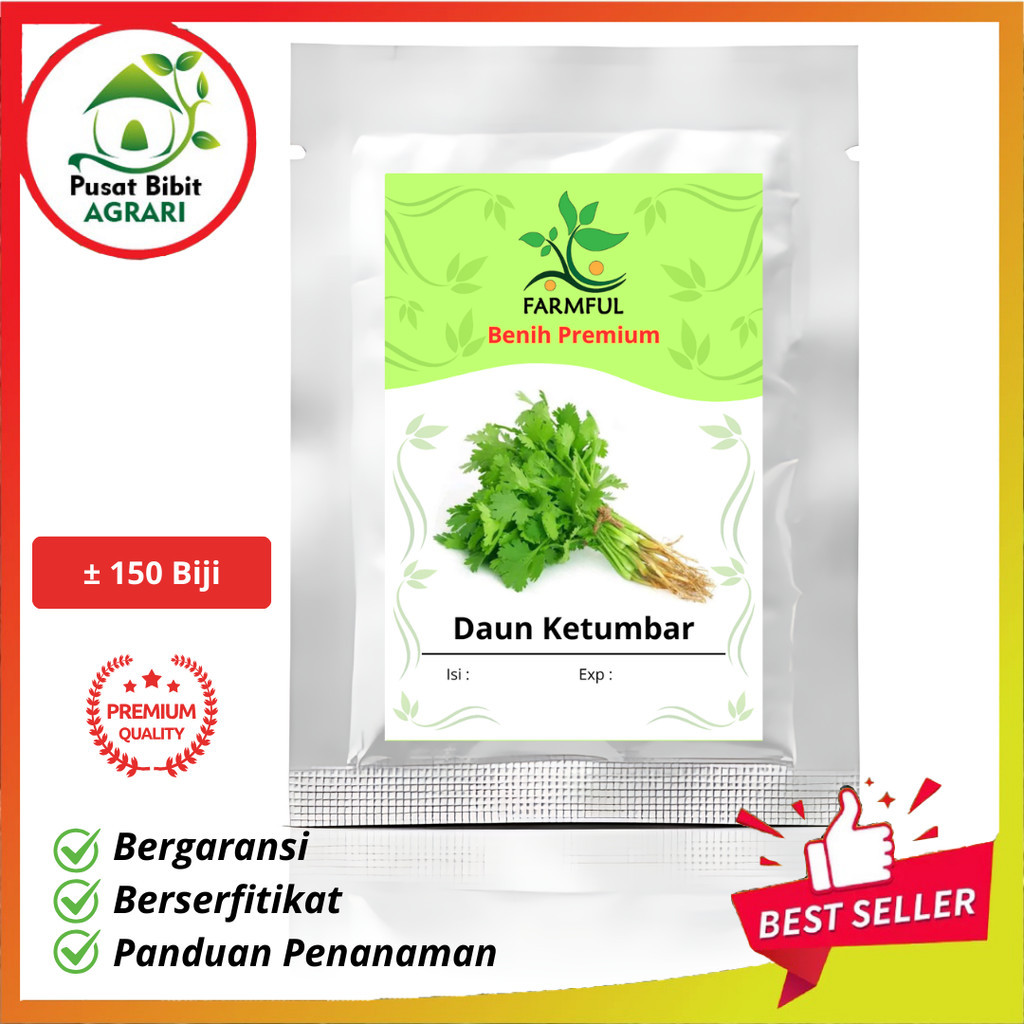 FARMFUL Benih Daun Ketumbar Favor Tanaman Herb Coriander Kemasan Besar