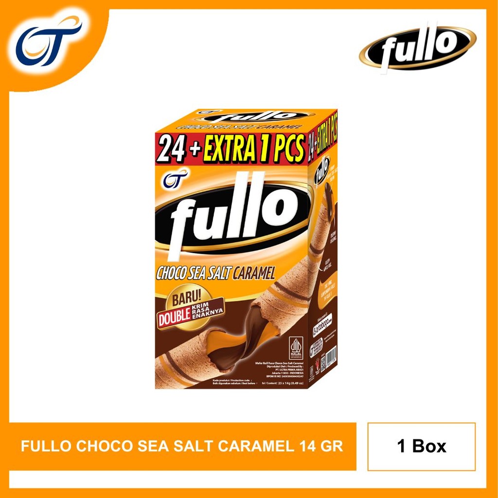 

Fullo Stick Choco Sea Salt Caramel 14GR - [1 Box Isi 24 + Free 1 Pcs]