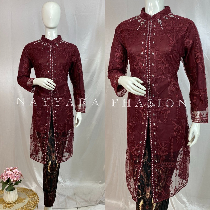 Kebaya Modern  Kebaya Tunik  Setelan Kebaya Brokat  Kebaya Brokat  Kebaya Encim  Tunik Brukat  Gamis