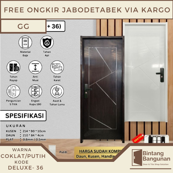 Pintu Rumah | Pintu Kamar BAJA GG DELUXE 36 - 90x214