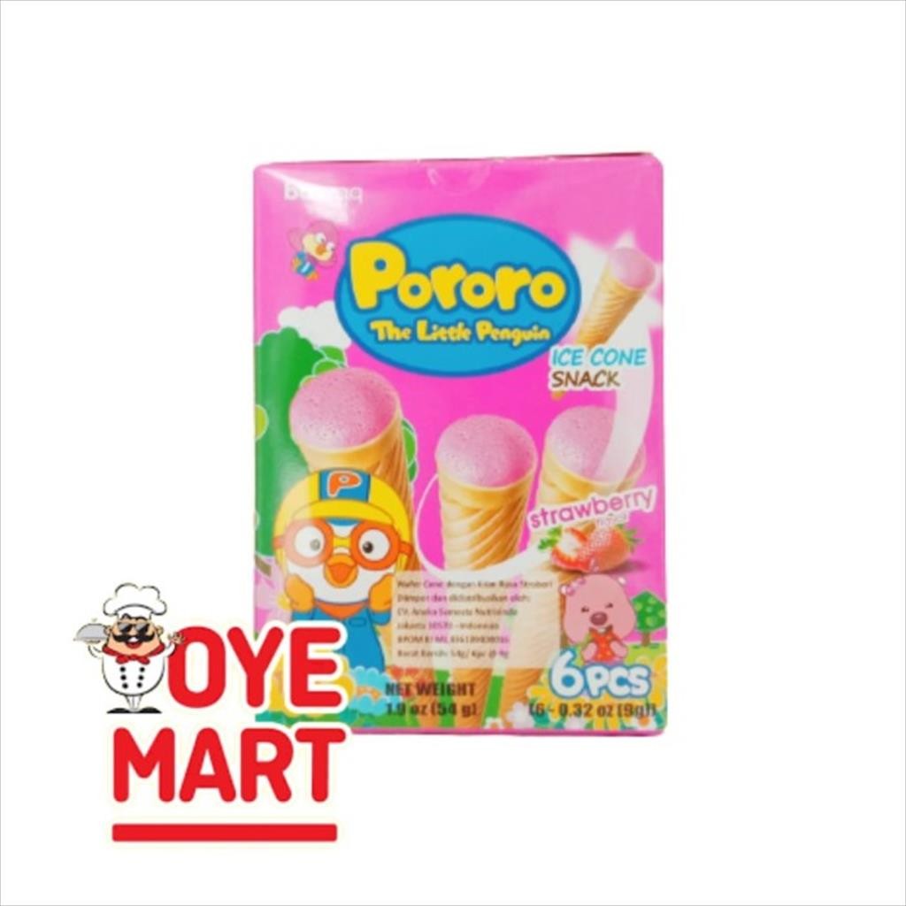 

PORORO ICE CONE SNACK RASA STRAWBERRY 54GR