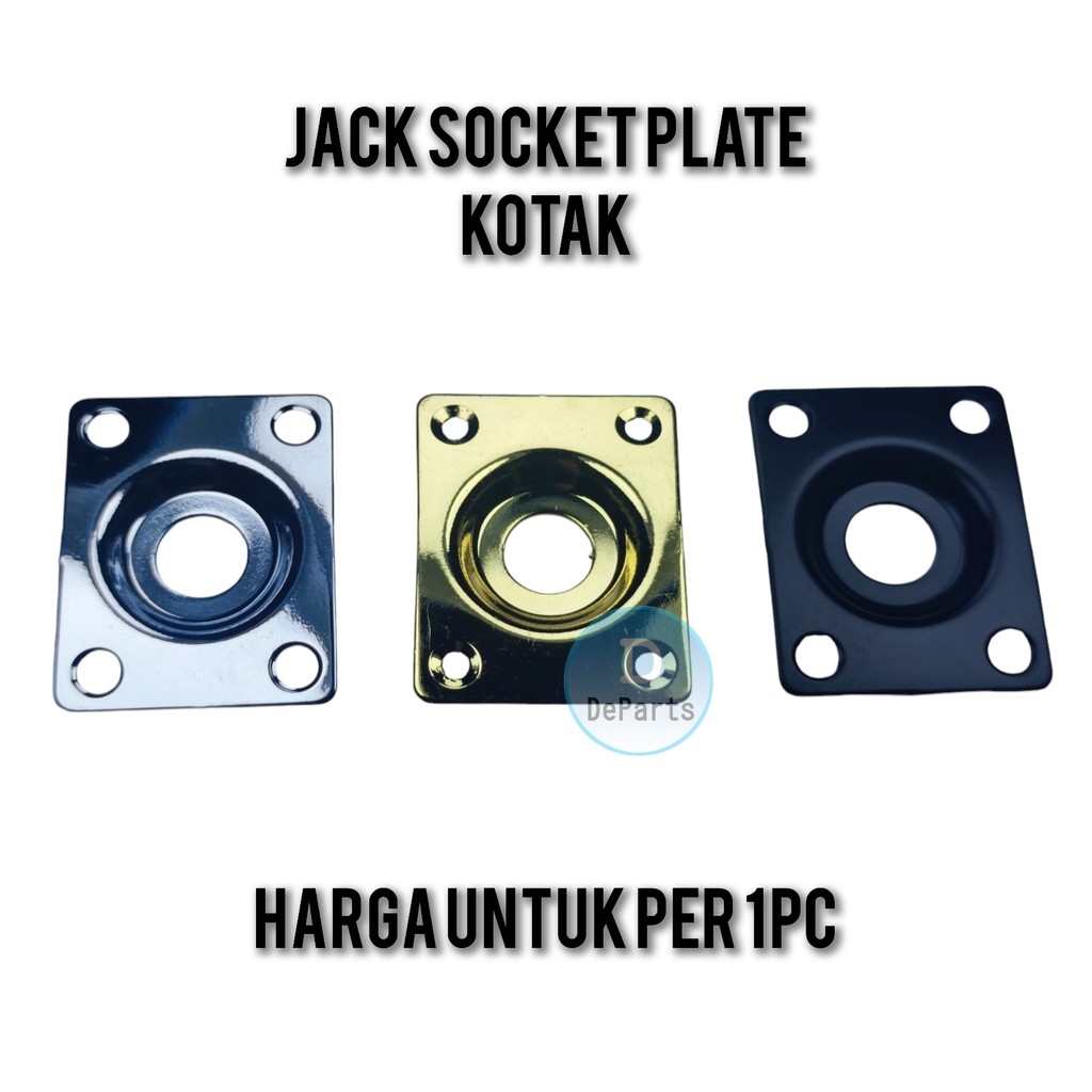 Jack Plate socket kotak female output untuk gitar dan bass