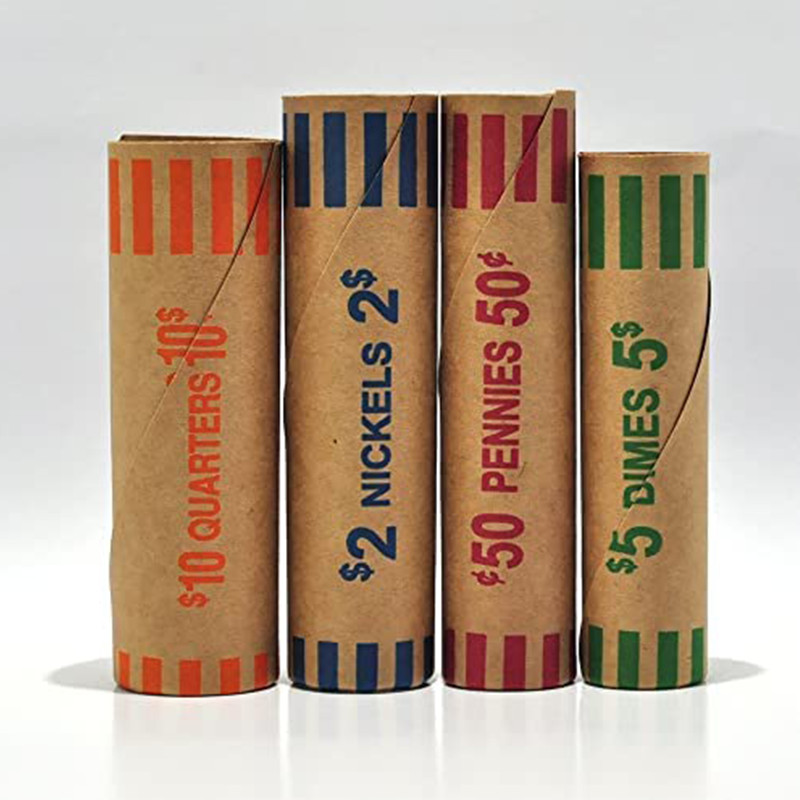 Circular Coin Packaging Paper Color Coded High-Quality Material Kraft Paper Various Coin Packaging B