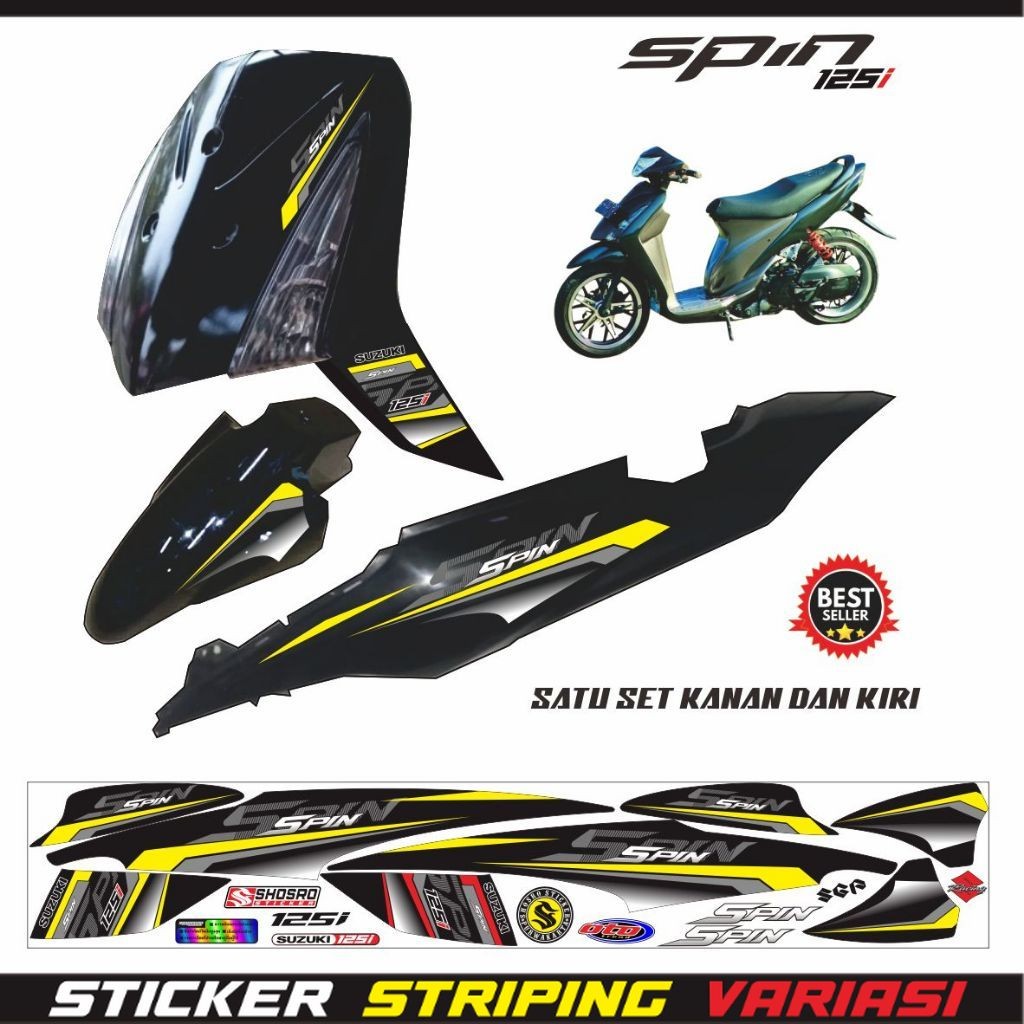 STRIPING SPIN 125 SR / STIKER SPIN 125 / SR / SPIN / STIKER / STICKER / STRIPING POLET STRIPING