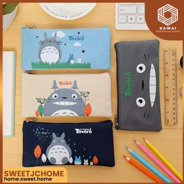 

Pencil Case / Tempat Pensil / Kotak Pensil / Pouch / Totoro Karakter Kanvas Zipper