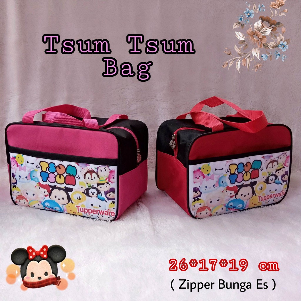 Tupperware Tsum Tsum Bag / Tas Tupperware Disney Tsum Tsum / tas bekal makan siang / tas motif Tsum 