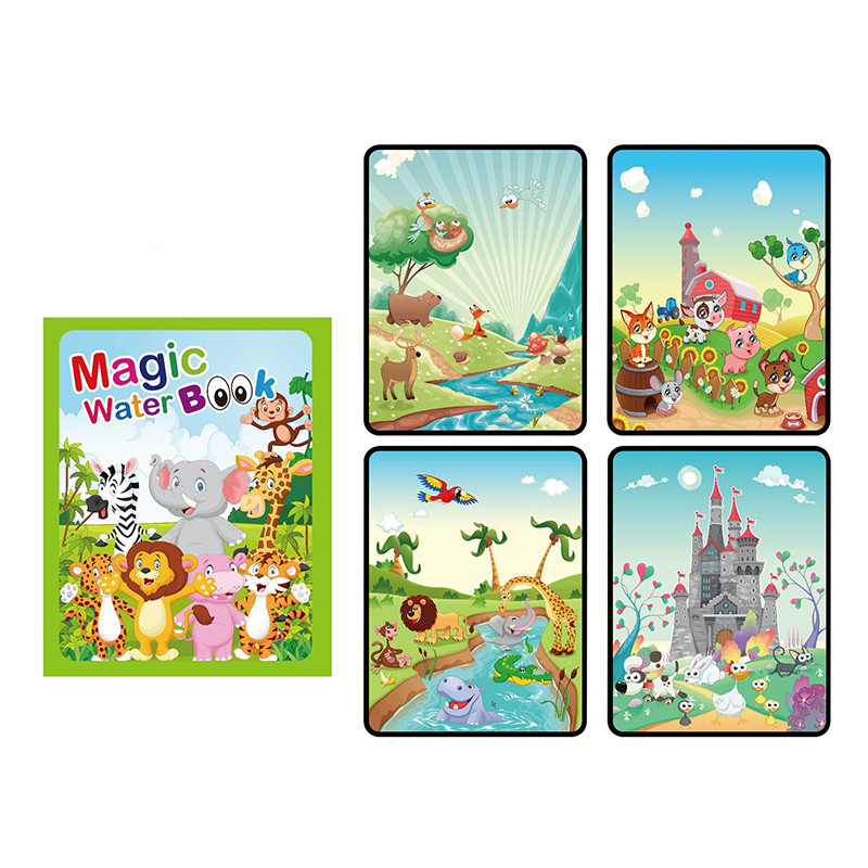 

Reusable Water Coloring Book Magic Drawing Book for Kids Toddler Painting Book Montessori Educational Learning Toys for Children
