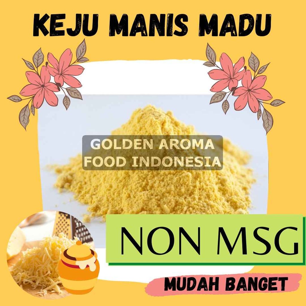 

Bubuk Tabur Rasa Keju Madu Non MSG 500gr Bumbu Serbaguna Halal 1/2Kg honey cheese Seasoning Powder