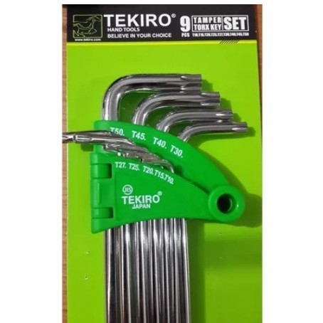 TEKIRO KUNCI L SET TORX 9 PCS LUBANG HK-TA1206