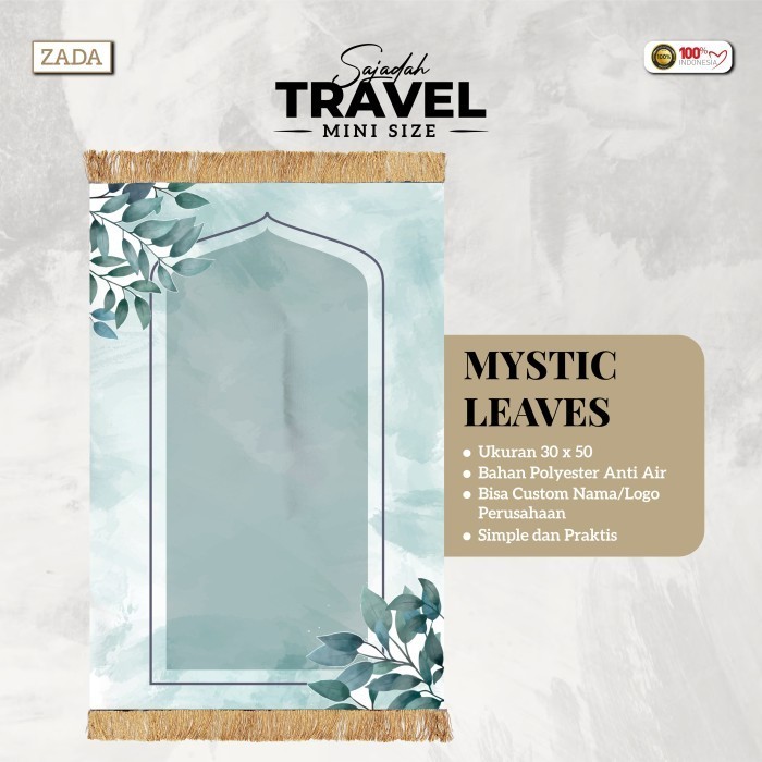 ✨TERLARIS - Sajadah Travel Print Untuk Sujud - Mystic Leaves