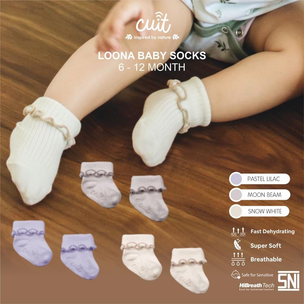 CUIT BABYWEAR Loona Kaos Kaki Anak Bayi Perempuan Ruffle Socks Newborn