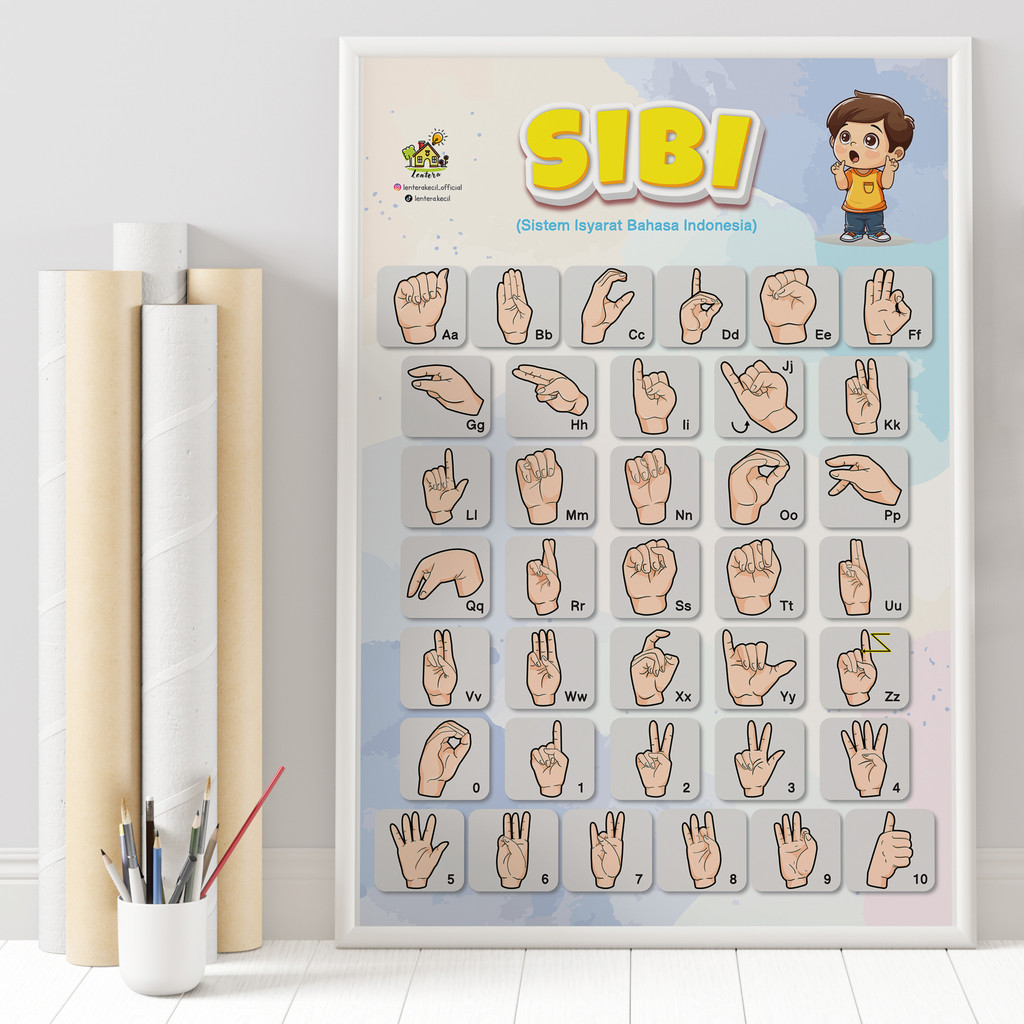 Poster Edukasi Bahasa Isyarat Sistem SIBI dan BISINDO untuk Tuna Rungu