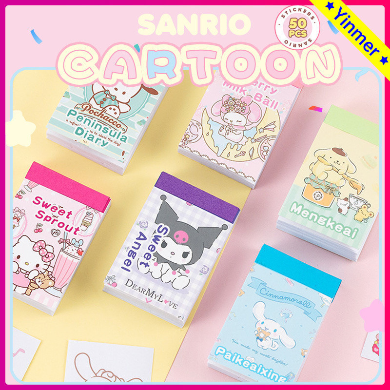 

CODStiker buku catatan Kartun Doudou, stiker buku catatan anak lucu, buku catatan bahan stiker Sanrio-Yinmer
