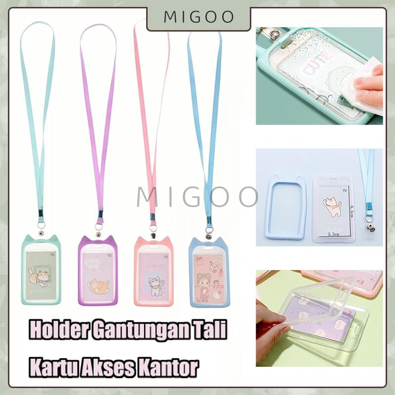 

Lanyard Card Holder Motif Kucing / Gantungan Tali Kartu Akses Kantor