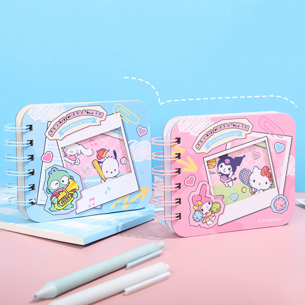 

Cartoon Sanrio Mini Spiral Notebook Notepad Stationery Paper Thick Multi-Page Durable Writing Smooth Openwork Design