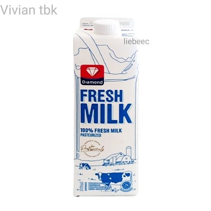 

vv Susu Segar Diamond Fresh Milk Plain 1000ML / 1 LITER / 1L