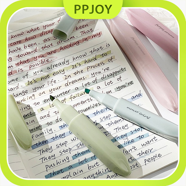 

4pcs Warna Pastel Highlighter Pen Set Lucu Journal Marker Pen Alat Tulis