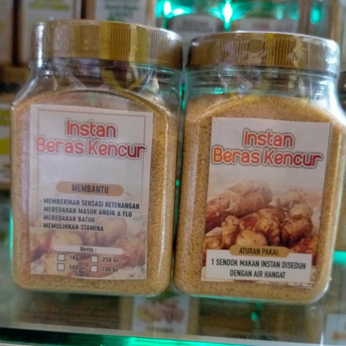 

Wedang Instan Serbuk Beras Kencur Komplit 250 gram