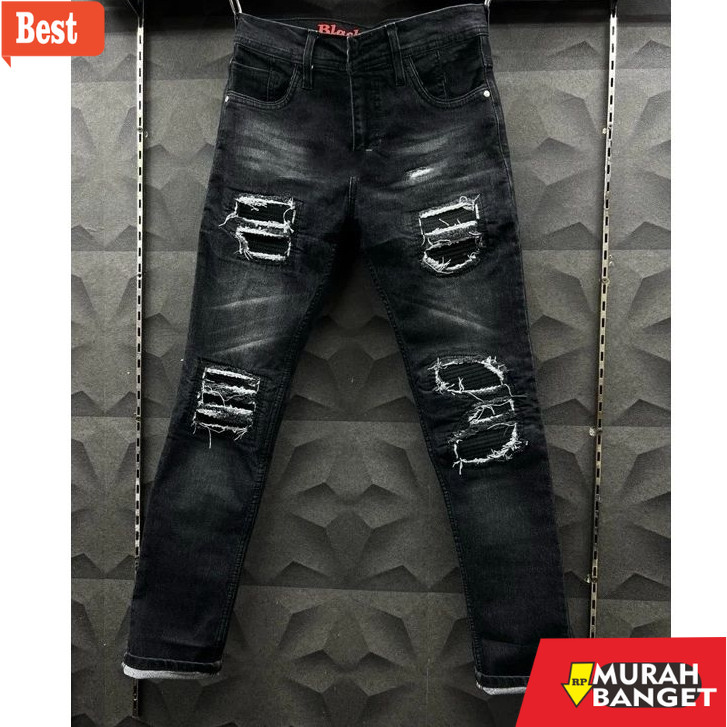 celana panjang pria yang lagi trend BIG SIZE UKURAN SUPER JUMBO 35 SAMPE 46 CELANA JEANS STRETCH BIK